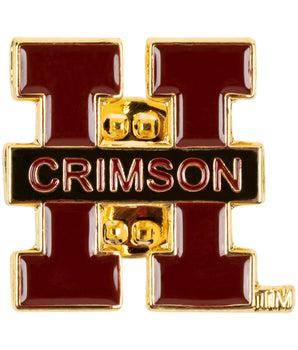 Harvard Crimson H Pin