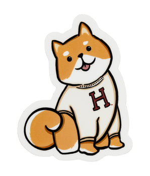 Harvard Shiba Sticker