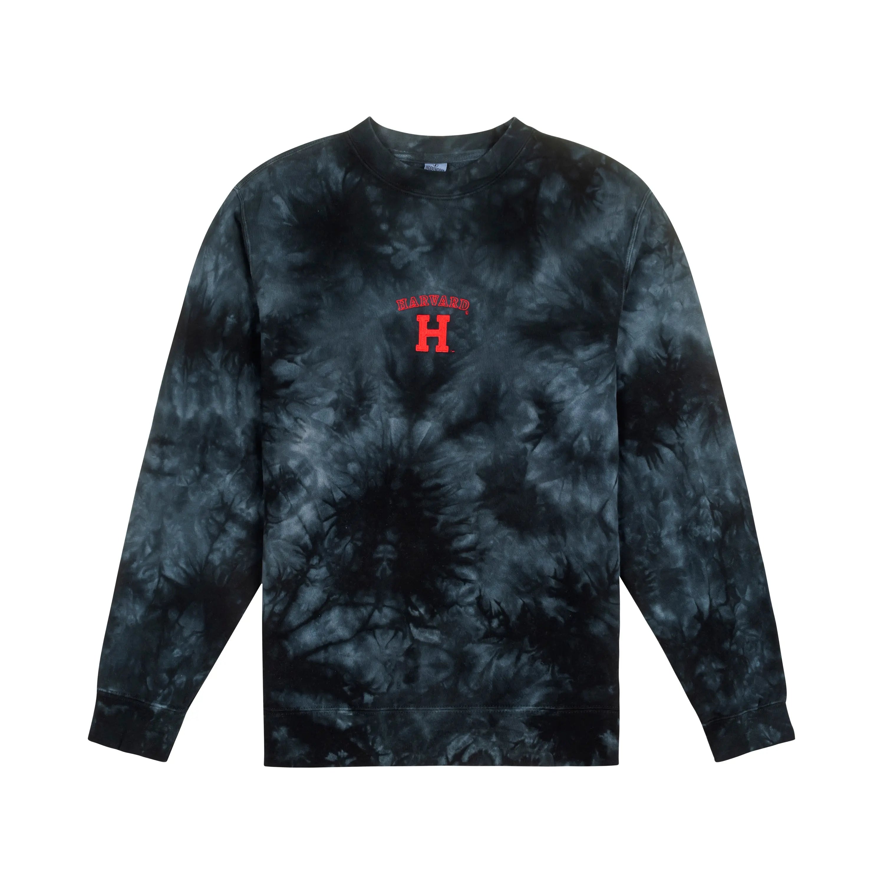 Embroidered Tie Dye Crewneck - The Harvard Shop