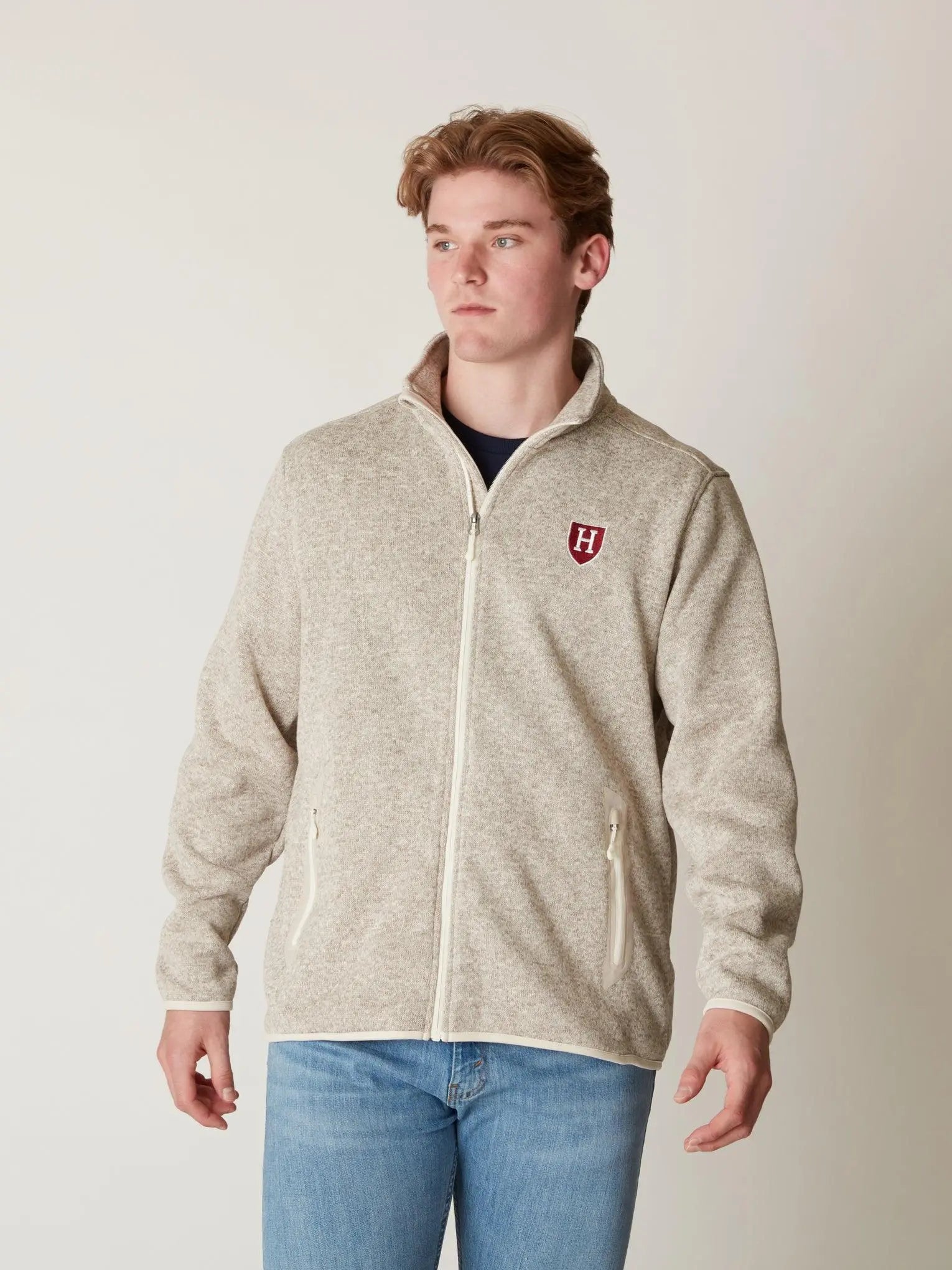 Harvard Premium Heather Full Zip - The Harvard Shop