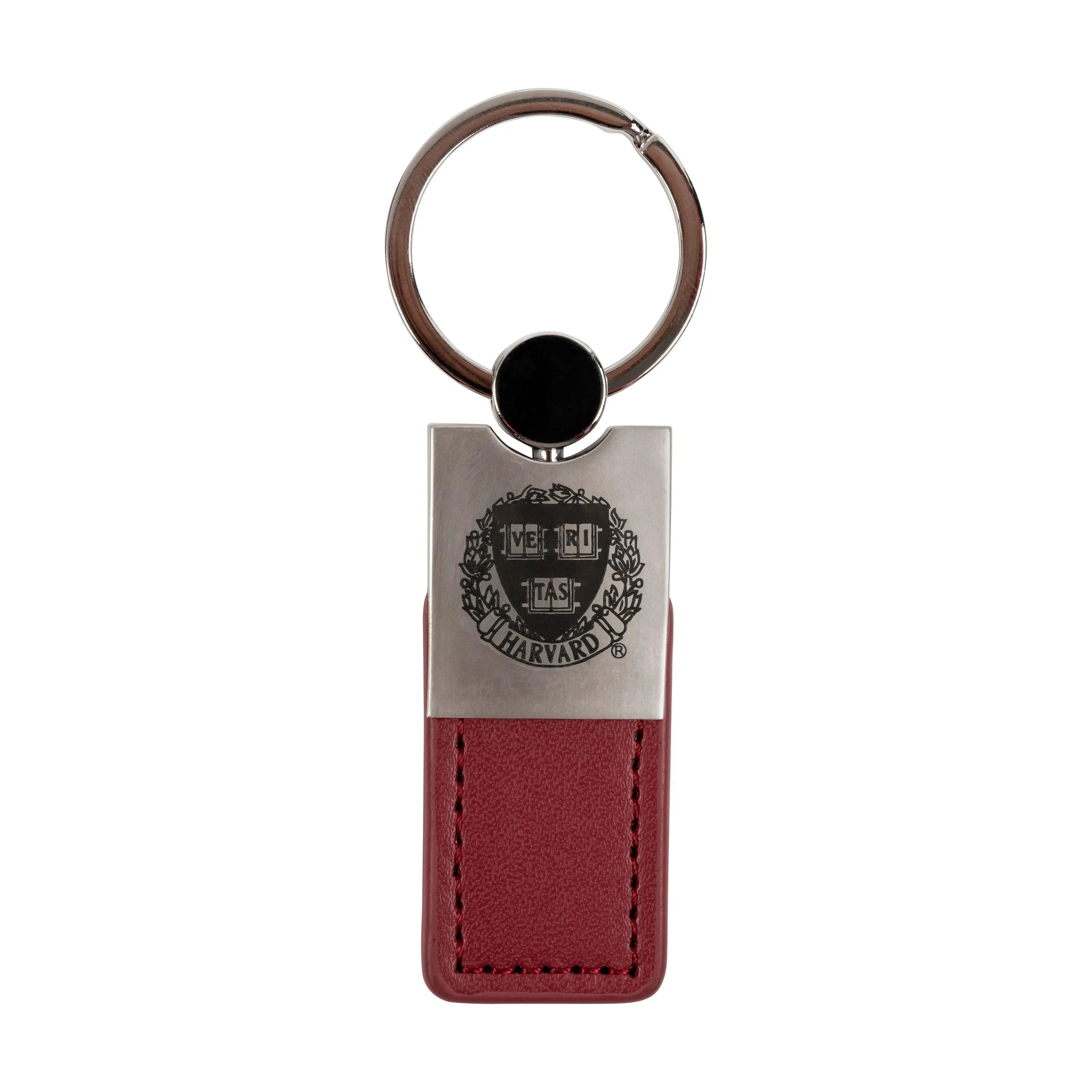 Leather Crest Keychain - The Harvard Shop