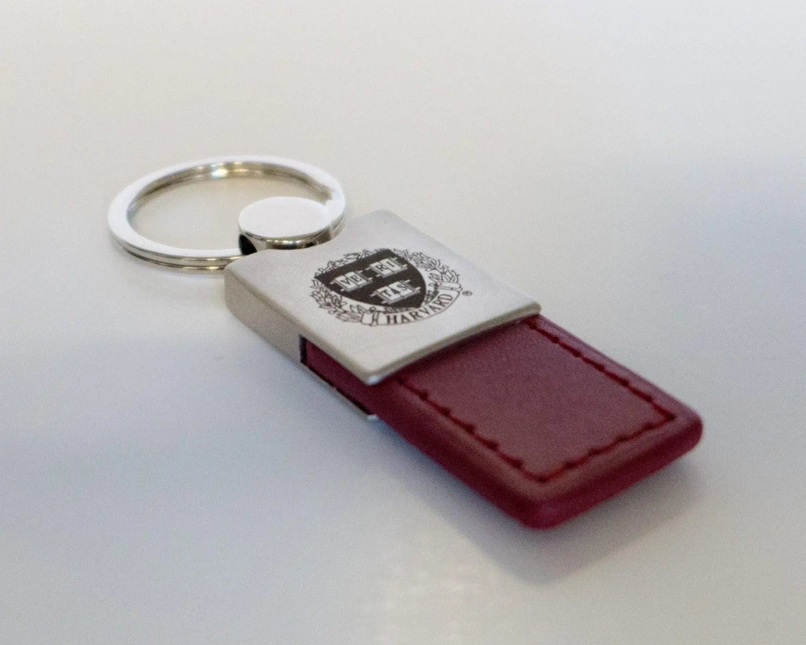 Leather Crest Keychain - The Harvard Shop