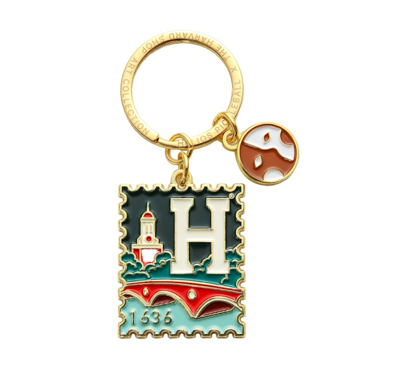 Harvard Stamp Keychain