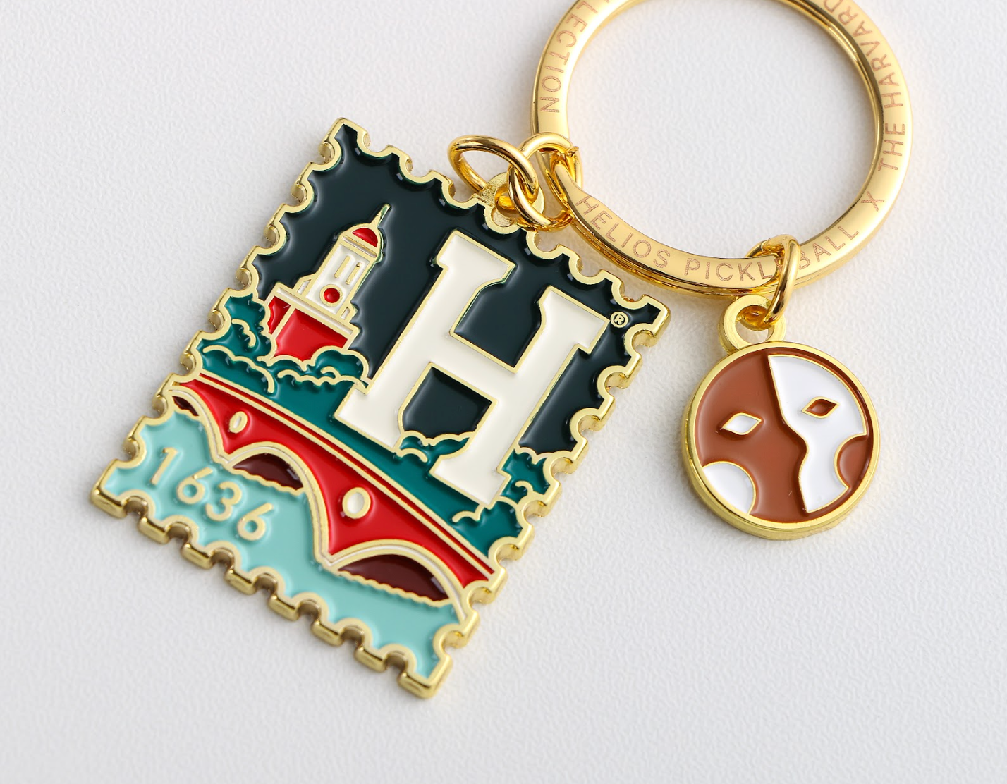 Harvard Stamp Keychain