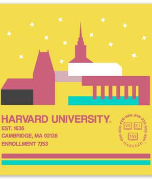 Harvard Yellow Sky Sticker