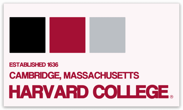 Harvard Three Tone Sticker