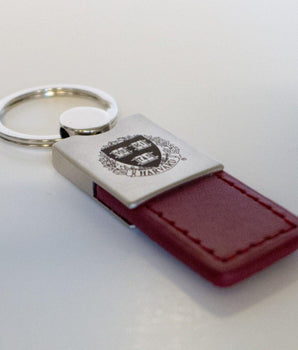 Leather Crest Keychain